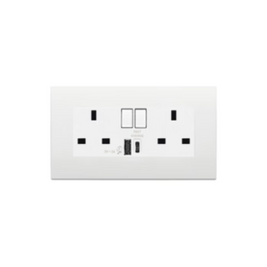 13A DOUBLE SOCKET W/ USB